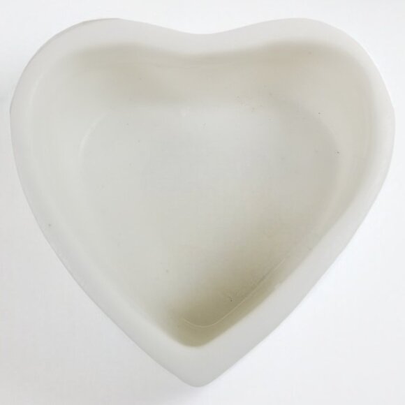 Miniature Heart Shaped Jewelry Box Bone China Boudoir Access. Engagement Box VTG - Picture 5 of 8